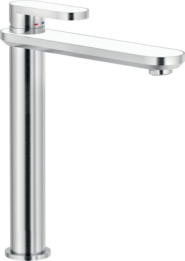 DRESS Змішувач для умивальника (Inox + Bianco Kos) DS106128/2TBK CARLO NOBILI SPA RUBINETTERIE