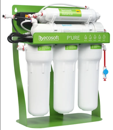 Фильтр обратного осмоса Ecosoft PURE Balance с помпой на станине с монтажом и первым сервисным обслуживанием + Подарок: Комплект Картриджей Ecosoft P’URE Balance “6 мес” - фото 2