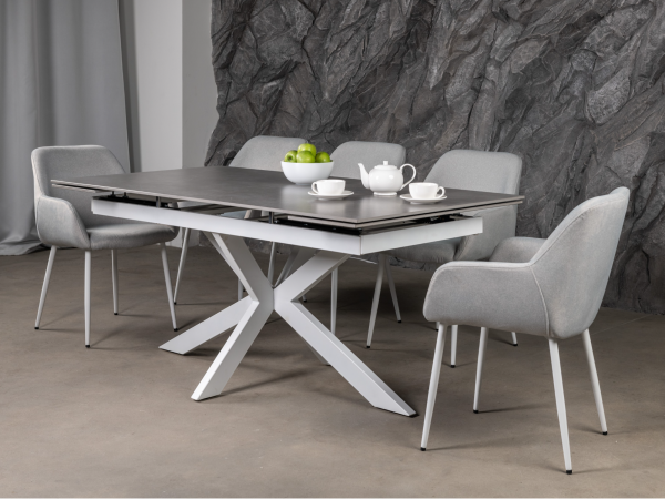 Керамический стол Тициано TML-1150 деликато грей + белый - фото 4