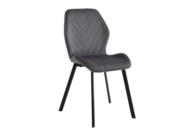 Стілець N-54 темно-сірий велюр + чорний
