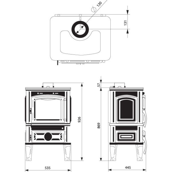 Піч чавунна опалювально-варильна Ferguss LAWA