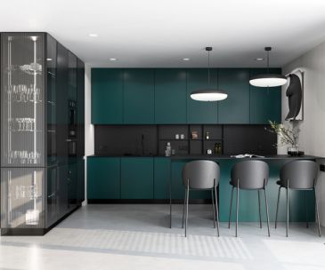 Кухня Fusion в цвете Bluegreen