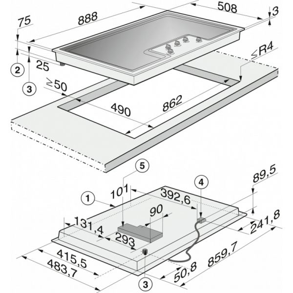 Варильна поверхня газова Miele KM2356 - фото 6