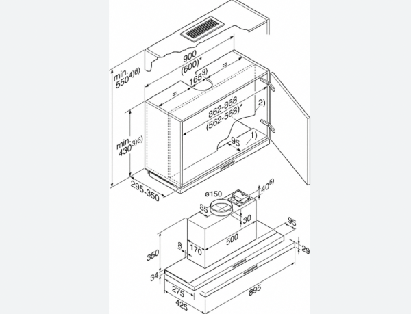 Витяжка кухонна вбудована Miele DA3496 - фото 6