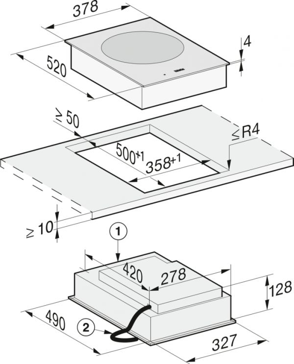 Варильна поверхня індукційна Miele CS 7641 FL - фото 3