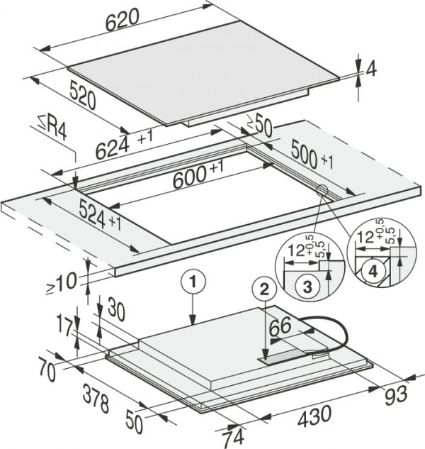 Варильна поверхня індукційна Miele KM 7564 FL - фото 4