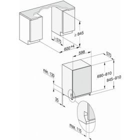 Посудомийна машина вбудована Miele G 5265 Vi XXL