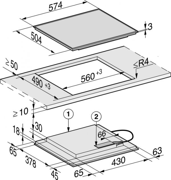 Варильна поверхня індукційна Miele KM 7201 FR - фото 8