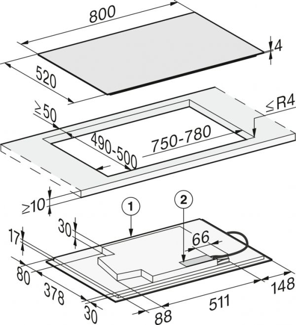 Варильна поверхня індукційна Miele KM 7879 FL - фото 3