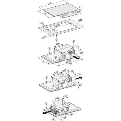 Варильна поверхня індукційна з вбудованою витяжкою Miele KMDA 7476 FL - фото 4