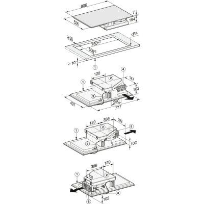 Варильна поверхня індукційна з вбудованою витяжкою Miele KMDA 7476 FR - фото 3