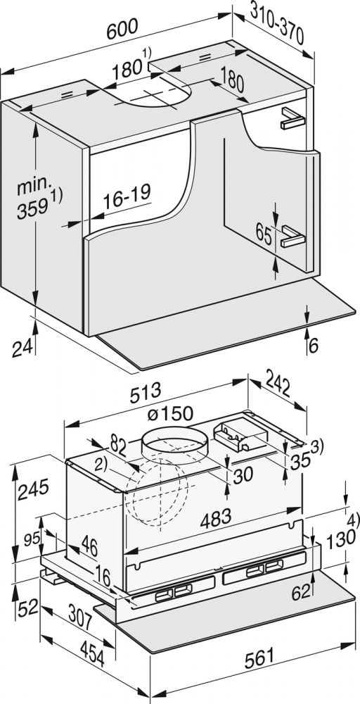 Витяжка кухонна вбудована Miele DAS 4640 - фото 3