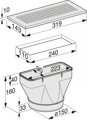 Комплект для переобладнання Вытяжки в режим рециркуляції Miele DUU 151