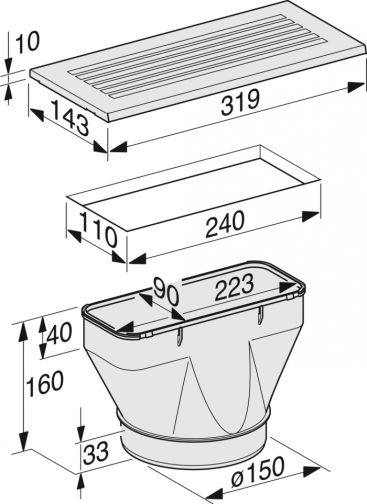 Комплект для переобладнання Вытяжки в режим рециркуляції Miele DUU 151