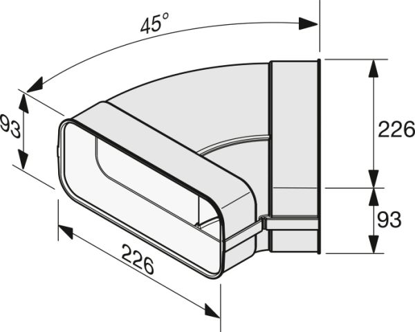 З'єднувальний елемент повітроводу Miele DFK-BH 45