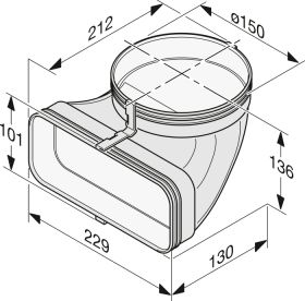 З'єднувальний елемент повітроводу Miele DFK-AK 90