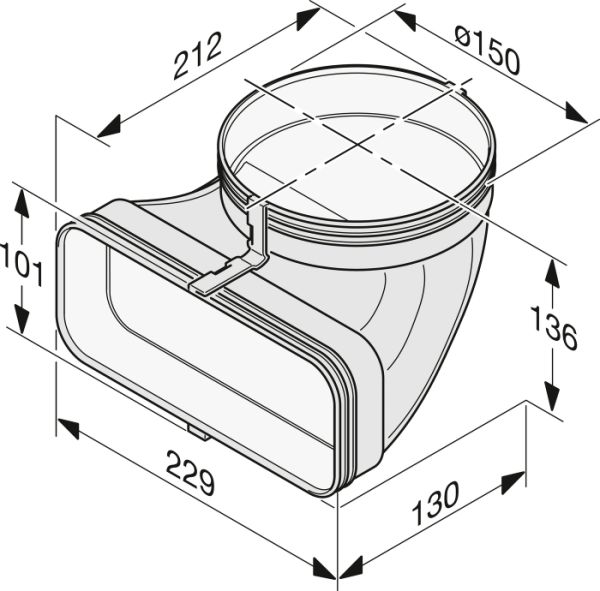 З'єднувальний елемент повітроводу Miele DFK-AK 90