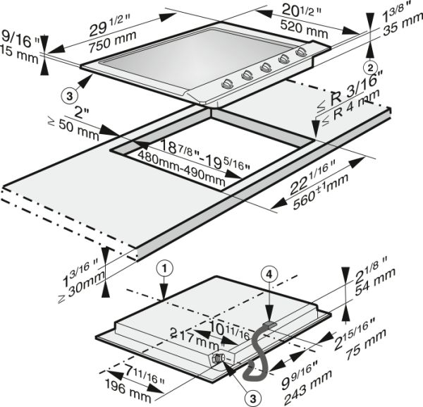 Варильна поверхня газова Miele KM 2034 EDST - фото 5
