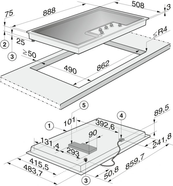 Варильна поверхня газова Miele KM 2356-1