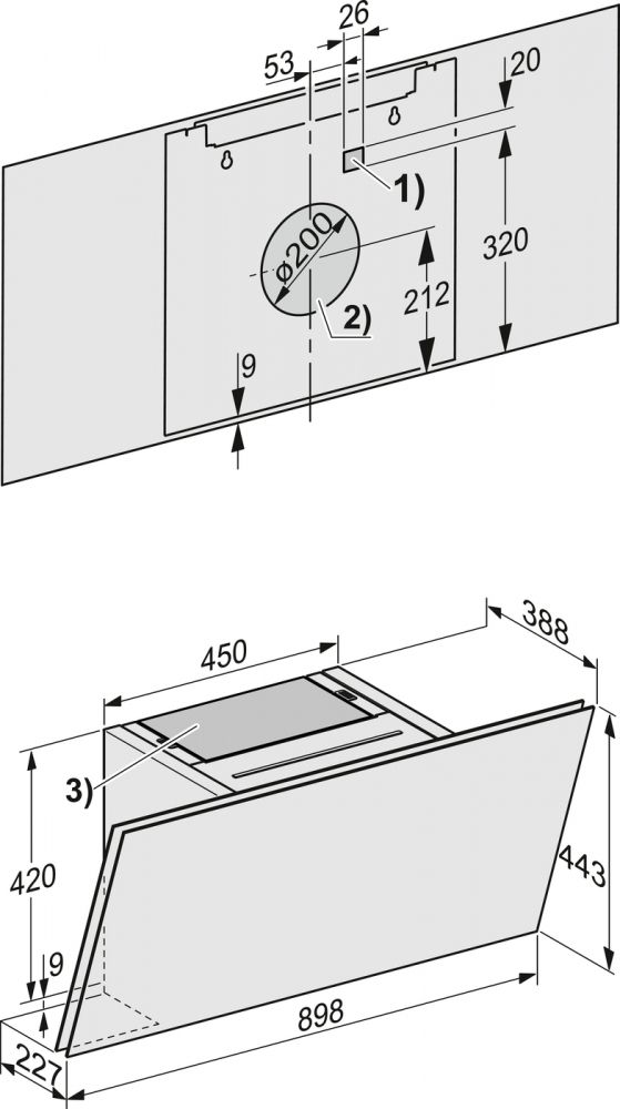 Витяжка Miele DAH 2960 чорний обсидіан - фото 3