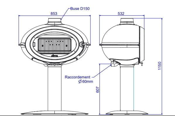 Піч-камін Invicta BRIO SUR PIED - фото 2