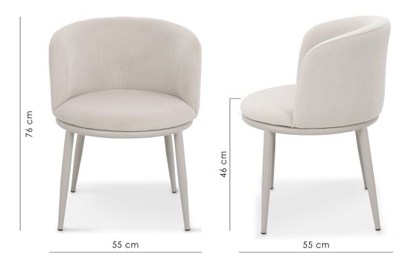 Bali Стілець обідній, Greek marble velvet black base (16109) - фото 5