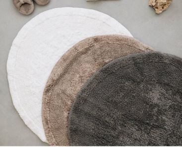 Круглий килимок Hamam Pera Tufted Ø90 см Бежевий