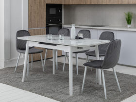 Керамический стол TM-76 вайт клауд + белый