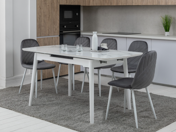 Керамический стол TM-76 вайт клауд + белый