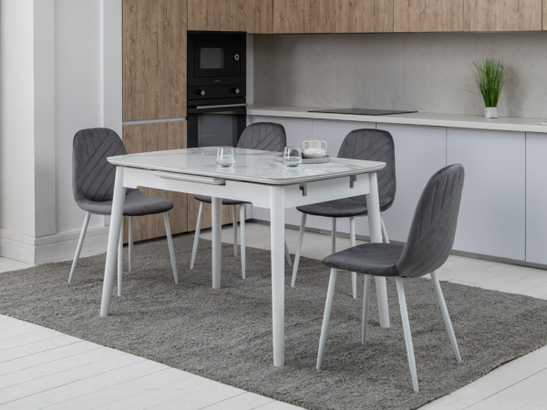 Керамический стол TM-76 вайт клауд + белый - фото 2