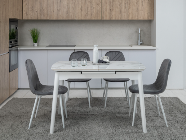 Керамический стол TM-76 вайт клауд + белый - фото 3