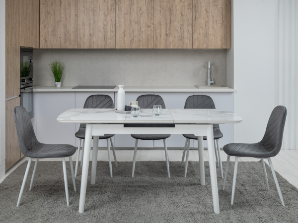 Керамический стол TM-76 вайт клауд + белый - фото 4