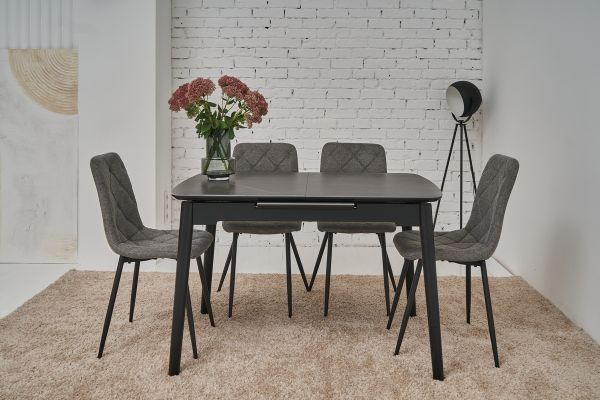 Керамический стол TM-76 петра грей + чёрный - фото 2