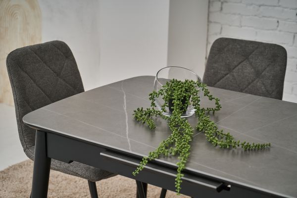 Керамический стол TM-76 петра грей + чёрный - фото 4