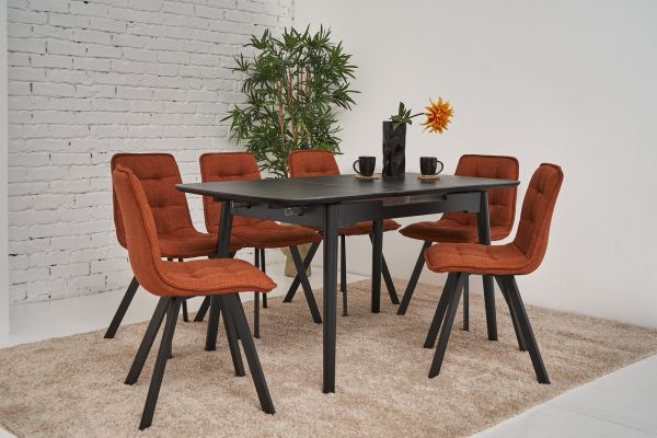 Керамический стол TM-76 чёрный оникс + чёрный - фото 3