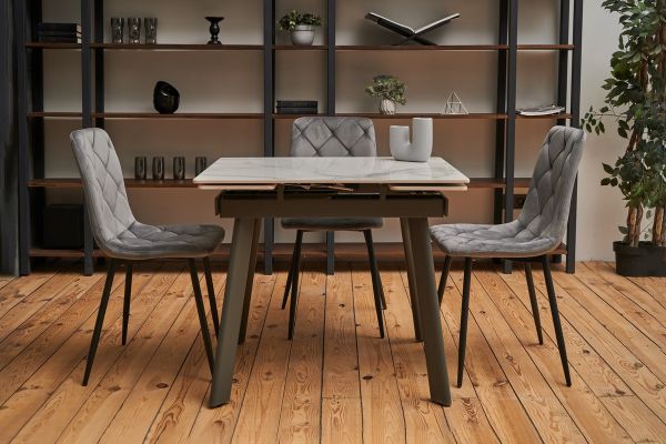 Керамический стол TM-80 каса вайт + серый - фото 3