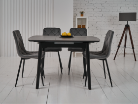 Керамический стол TM-87-1 айс грей + черный