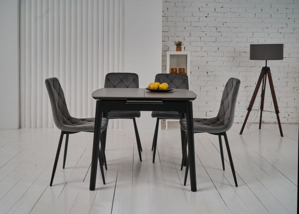 Керамический стол TM-87-1 айс грей + черный - фото 2