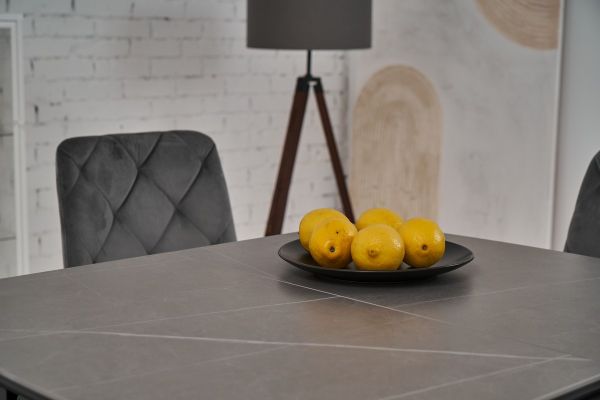 Керамический стол TM-87-1 айс грей + черный