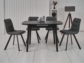 Керамический стол TM-87-1 черный оникс + черный