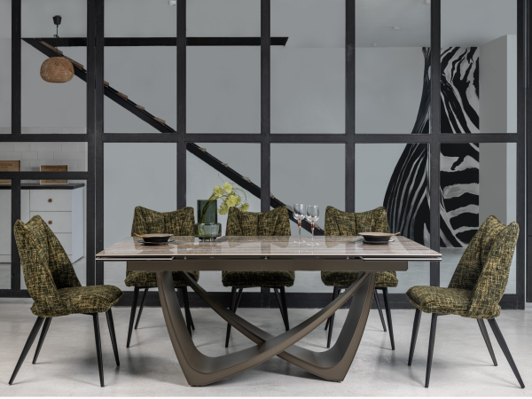 Керамический стол Беатриче TML-995 тайгер травертин + коричневый - фото 3