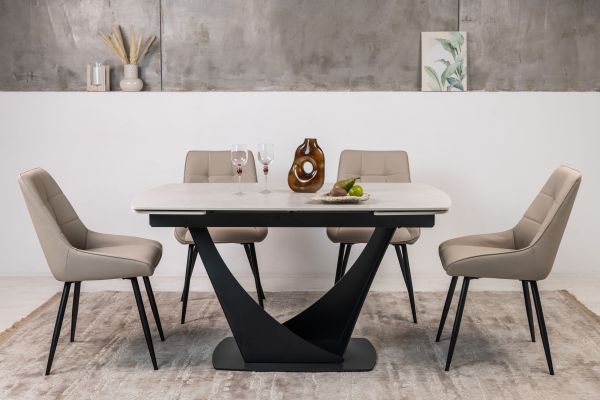 Керамический стол Элио ТМL-990 крема деликато + чёрный - фото 3