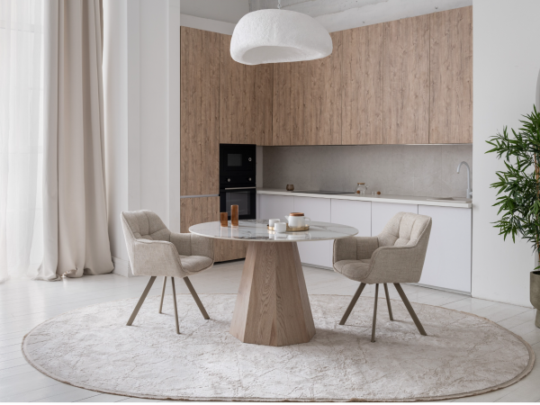 Керамічний стіл Квінто TM-300 голден сенд + дуб - фото 2