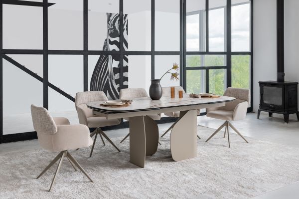 Керамічний стіл Крістіано TML-1300 аврора голд + бежевий - фото 2