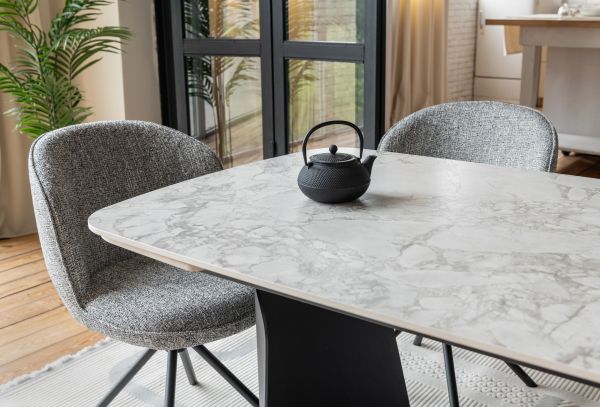 Керамічний стіл Нардо TML-1270 клауді грей + чорний - фото 5