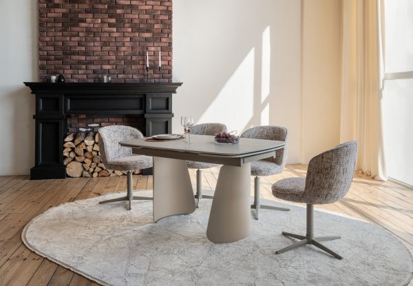 Керамічний стіл Нардо TML-1270 крема марфіль + бежевий - фото 2