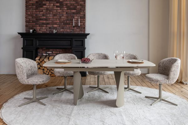 Керамічний стіл Нардо TML-1270 крема марфіль + бежевий - фото 4