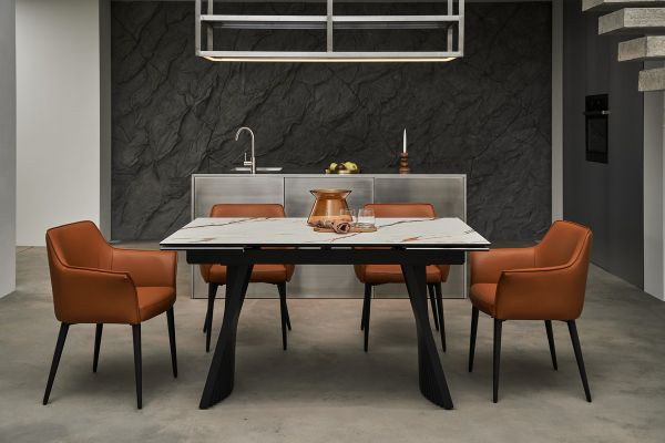 Керамічний стіл Олімпія TML-985 калакатта голд + чорний - фото 4