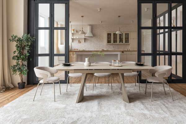 Керамический стол Олимпия ТМL-985 крема марфиль + бежевый - фото 4