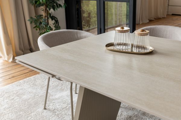 Керамический стол Олимпия ТМL-985 крема марфиль + бежевый - фото 5